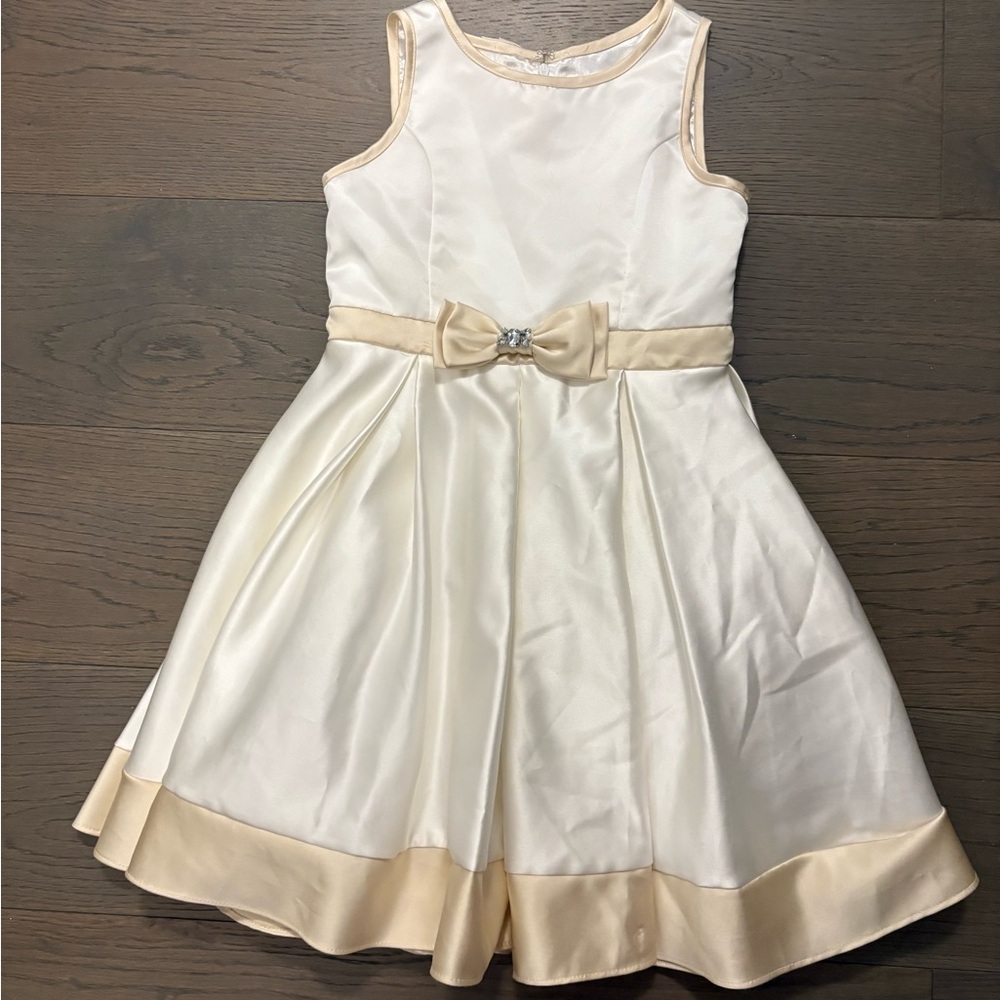 American princess ivory & champagne girls dress sz 8 NWT retail